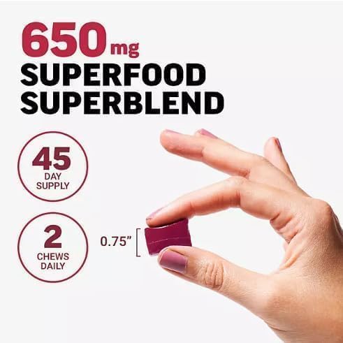 Miniatura 3 de Factar Total Beet' Masticables suaves, energía saludable, bayas de acai, 90 unidades