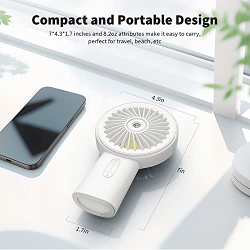 image for Otlonpe Handheld Misting Fan Portable, Small Personal Hand Held Rechar