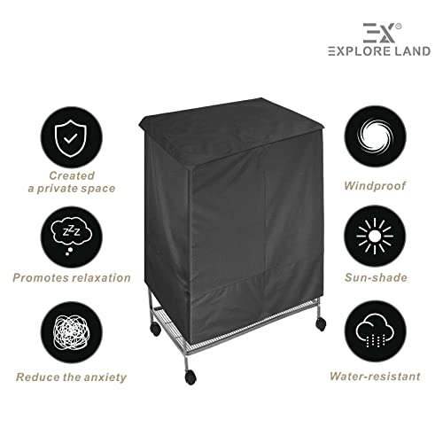 Explore Land Pet Cage Cover With Removable Top Panel - Good Night Cover For Bird Critter Cat Cage To Small Animal Privacy & Comfort (Small, Black) #TOP5
