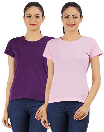 Image of Ap'pulse Women's Combo Regular Fit T Shirt (Pack Of 2)