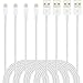 IDiSON 4Pack(10ft 6ft 6ft 3ft) iPhone Lightning Cable Apple MFi Certified Braided Nylon Fast Charger Cable Compatible iPhone X XR XS MAX 8 Plus 7 6s 5s 5c Air iPad Mini iPod (Silver White)