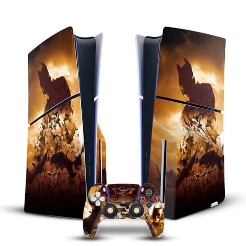 Head Case Designs sous Licence Officielle Batman Begins Affiche Graphiques Vinyle Autocollant De Jeu Peau Compatible avec Sony PlayStation 5 PS5 Slim Disc Edition Console & DualSense Controller