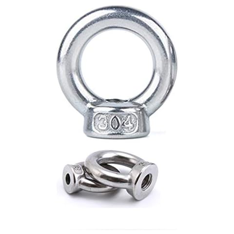 20pcs M4 Lifting Eye Nut 304 Stainless Steel Hardware Ring Shaped Female Lifting Eye Nut 20PCS M4 Cover