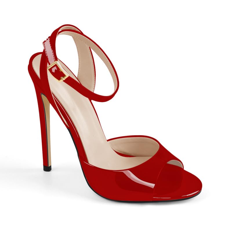 blingqueen Peeptoe - Sandalias de tacón alto para mujer