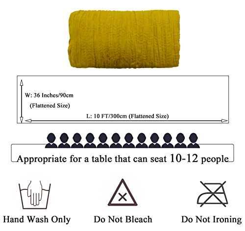 Fuhsy 10 Pack 10Ft Cheesecloth Table Runner Gold Gauze Fabric 35X120 Inches Farmhouse Linen Table Runner Cheese Cloths Runners For Tables Romantic Rustic Gazue Cheese Cloth Boho Decor For Wedding #TOP3