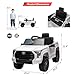 Ride on Truck Car, 12V Licensed Toyota Tundra Ride on Car w/Remote Control, Battery Powered Electric Car with4 Wheels Spring Suspension, 3 Speeds, LED Lights, Gift for 3+ Kids-White