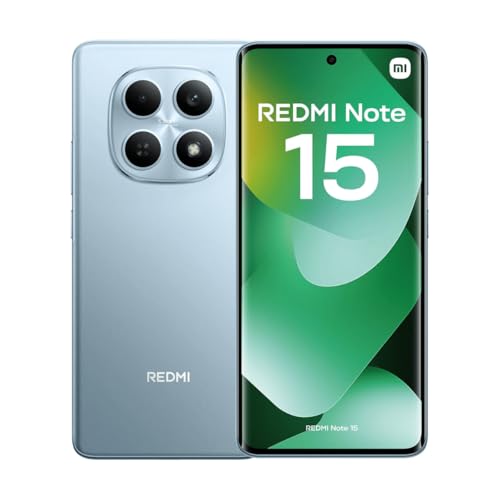 XIAOMI Redmi Note 15 4G Smartphone 6GB+128GB, MediaTek Helio G100-Ultra, 108MP Super-clear Camera, 6.77 120Hz Amoled Display, 6000mAh Battery, Glacier Blue (2 Years Warranty+No In-box Charger)