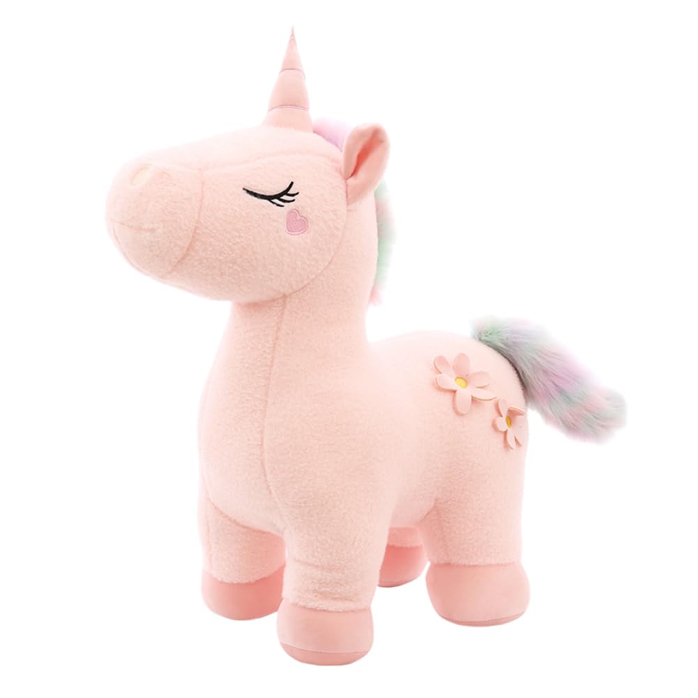 ZPSOSPZ Stuffed Animals Unicorn Gifts for Girls, Cute Soft Unicorn Plush Hugging Pillow with Rainbow Wings Kawaii Toy for Kids Girls, Lovely Animal Doll Home Decoration/Pink/ 30cm