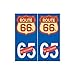 Route 66 US sticker autocollant plaque logo 2 - Angles : droits