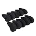 10Pcs Neoprene Black Golf Head Covers for Iron with White Club No. Fit Most Brands