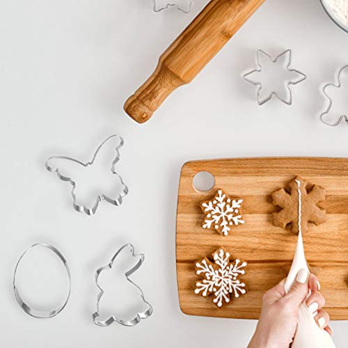 UPKOCH Conjunto 1 8Pcs Páscoa Cookie Cutters Set Biscuit Moldes Do Bolinho de Aço Inoxidável Molde d