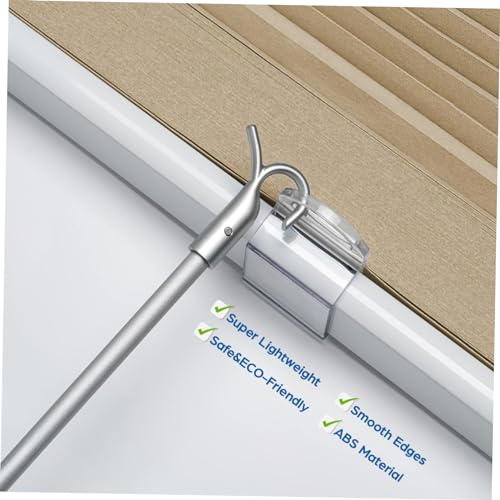 Miniatura 5 de Zunoxaz Barra Telescópica Giratoria De Aluminio Para Cortinas Y Persianas Con Gancho Integrado De 24 Pulgadas Para Fácil Instalación Y Ajuste Sin Herramientas