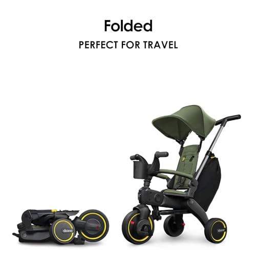 image for Doona Liki Trike S3, Desert Green - 5-in-1 Compact, Foldable Tricycle 