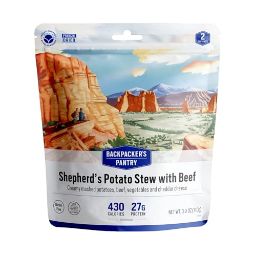 Backpacker’s Pantry Shepherd’s Potato Stew with Beef – Freeze Dried Backpacking & Camping Food – Emergency Food – 27 Grams of Protein, Gluten-Free – 1 Count