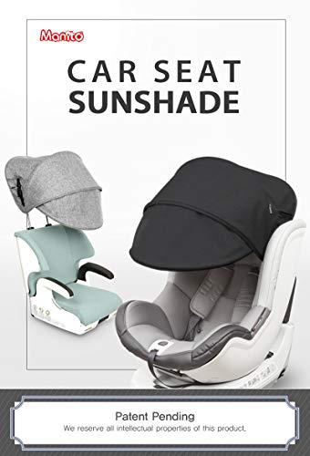 Manito Sun Shade Extender/Auxiliary Canopy for Car Seat (Black Grey)