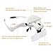 Locisne Magnifying Glasses with Light, Headband Magnifier with Led for Close Work, 5 Replaceable Lenses（Battery Model）