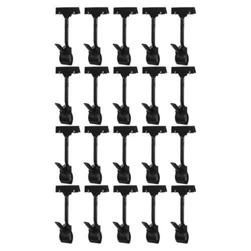 Clips rotatifs en plastique T PRETYZOOM : lot de 20 supports d'étiquettes de prix pour magasin