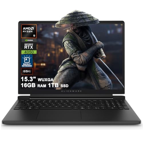 Dell Alienware 15 �Q�[�~���O�m�[�g�p�\�R�� 15.3�C���` WUXGA 165Hz AMD 6�R�A Ryzen 5 220 16GB RAM 1TB SSD GeForce RTX 4050 Type-c �o�b�N���C�g�t�� Win11�B