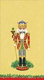 Entertaining with Caspari Nutcracker Suite Guest Towels, Gold, Set of 15