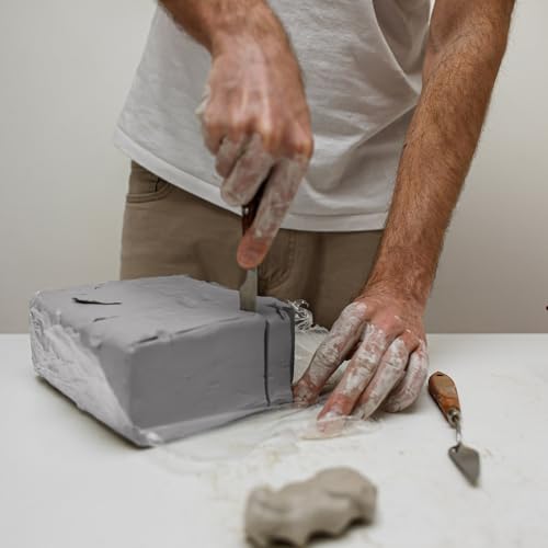 ReArt Natural Air-Dry Clay, Pottery Clay, All-Purpose Modeling Clay 20lbs for Sculpting, Hand Modeling and Throwing (Gray) by ReArt - Image 2