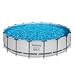 Bestway 56462-5 Set Piscina Fuori Terra Steel Pro MAX Rotonda da 549x122 cm