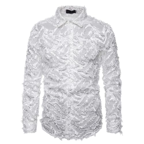 Chemise à manches longues à plumes homme pour briller lors de votre bal de fin d'année