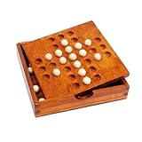 Flero Solitär Holz-Solitärspiel - Denkspiel - Puzzlespiel - Puzzle