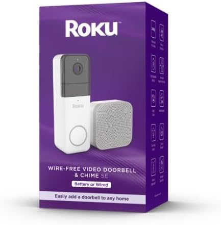 Roku Wire-free Video Doorbell & Chime SE, DB1000R (Renewed)