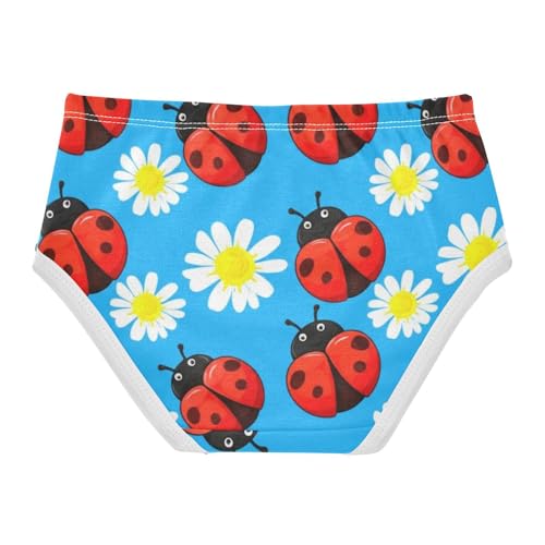 Artistic Toddler Underwear Floral 2t Cotton Panties Little Girl Cute Ladybugs Daisy Flowers Blue Briefs Underpants2