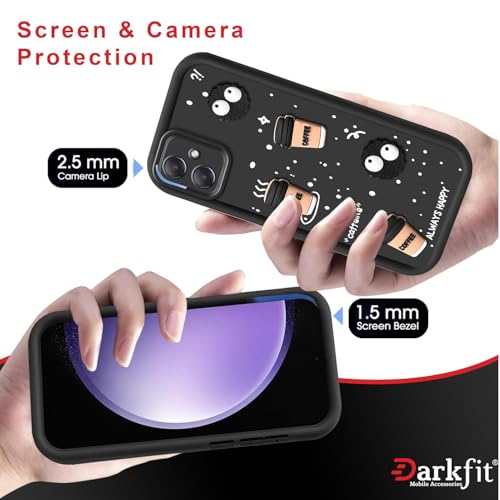 Image of DARKFIT Back Case Cover Compatible for Samsung Galaxy F06 5G | Cute Fun Cartoon 3D Ball | Coffee Silicone Case | Case Cover with Camera & Body Protection| Shock Proof | for Samsung F06 5G| Color Black