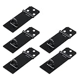 WDONAY 3 Inch Door Locks Hasps Iron Padlock Latch Lock Hardware Black Gate Locks Hasp Latch with Screws Pack of 5