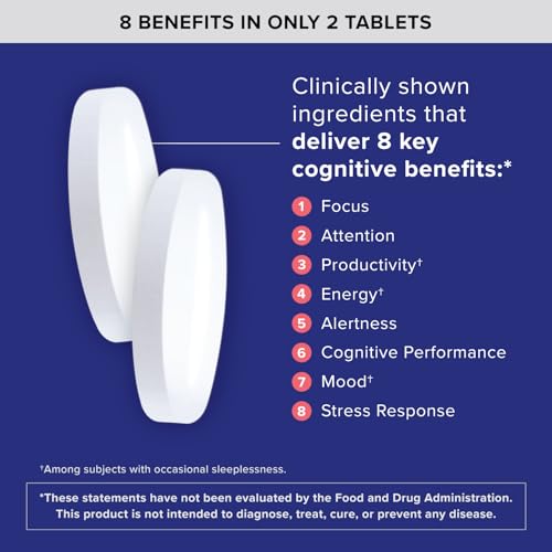 Qunol Brain Health Focus Plus, Magnesium L-Threonate & Citicoline, Clinically Tested Ingredients to Improve Focus, Attention and Productivity, 60 Count (Pack of 1) - Image 3