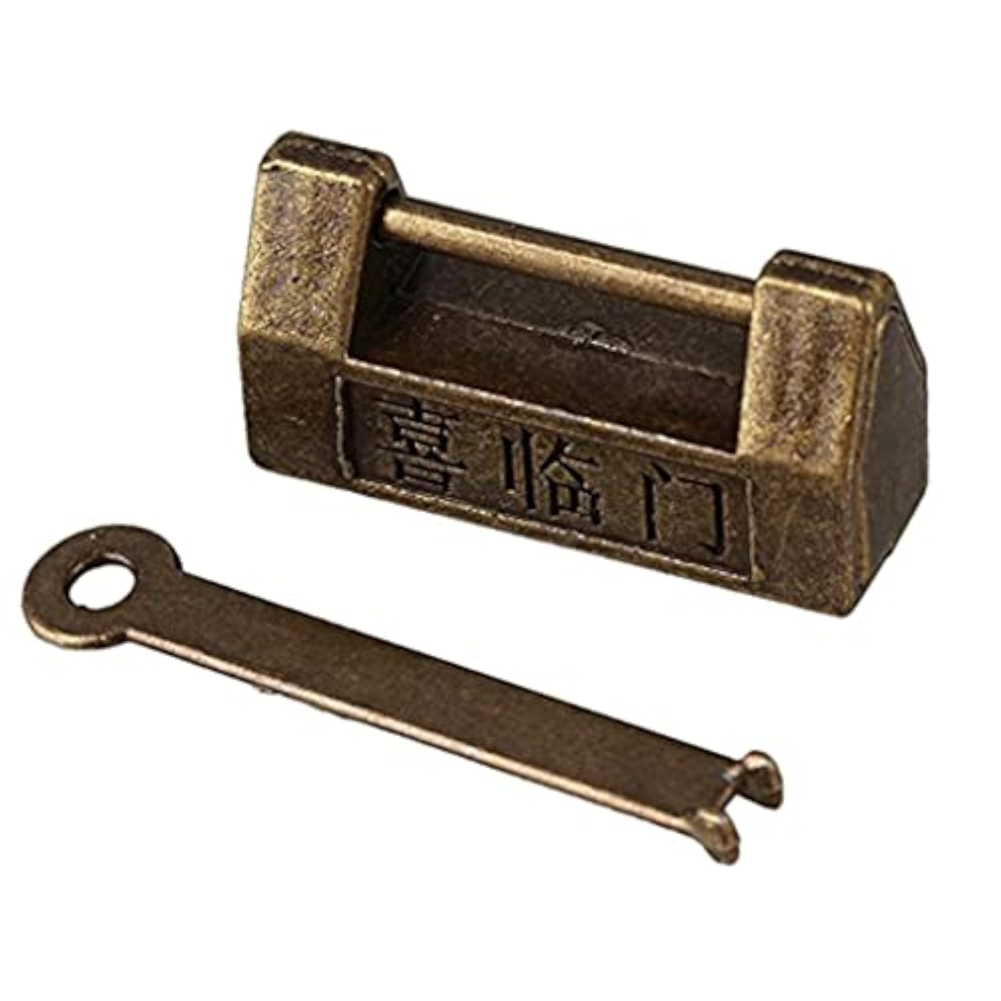 Retro Chinese Antique Padlock, Bronzy Design