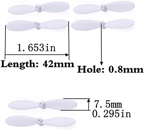 XiaoPYo Propellers Blades Length 42mm for Mini Foldable RC Drone Mini Foldable RC Quadcopter Pocket Quadcopter Pocket Drone