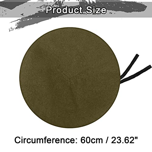 Zhehao 2 Pcs Adjustable Wool Berets Solid Color Military Army Style Berets Beret Hats For Men And Women With Faux Leather Trim (Green, Black) #TOP1