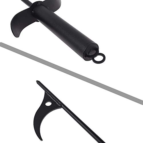 AJinTeby 36" Fire Pit Poker Outdoor Sticker and 26" Fireplace Tongs Log Claw Grabberfor Outdoor&Indoor Campfire -Black Steel