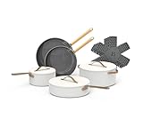 12pc Ceramic Non-Stick Cookware Set, Sage Green by Drew Barrymore