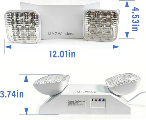 M.Y.Z. Wanderer LED Exit Signs with Emergency Lights Battery Backup, 120/277V Double-Sided Exit Sign with Adjustable Light, Hardwired Compact Commercial Lighted Exit Sign by M.Y.Z. Wanderer - Used condition - Image 6