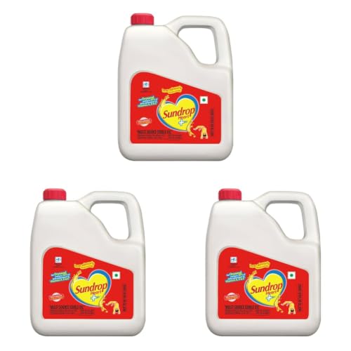Image of Sundrop Heart Plus Oil (Rice Bran & Corn Oil)- 2L Jar (Pack of 3)