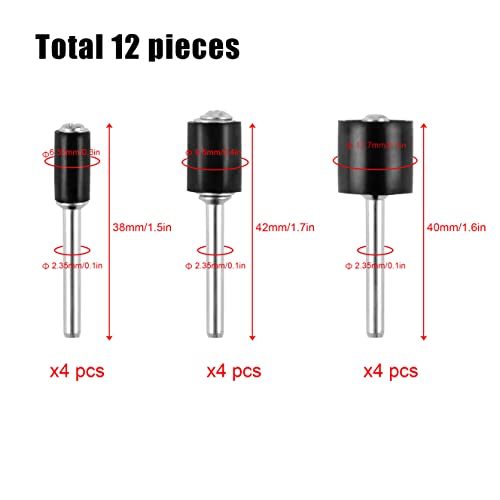 132-tlg. Schleifhülse Set mit Aufbewahrungsbox | 120 Schleifbänder + 12 Schleifwalzen für Dremel Drehwerkzeuge | Hochwertige Kornung 60-240 | Universal einsetzbar für Holz, Metall & Kunststoff