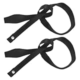 STOBAZA Muñequeras Ajustables para Bastones de Esquí y Trekking 2 Unidades Negras Correas Resistentes para Bastones Soporte Estable Anticaídas para Senderismo y Actividades al Aire