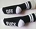 TANGDIAABBCC Soft Funny Fuck Off Socks Letter Knit Novelty Cotton Long Crew Socks for Men Women (10.25-zyqgm-0392)