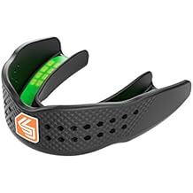 واقي فم Shock Doctor Superfit سهل التركيب بحزام/واقي فم بدون حزام منخفض الارتفاع مثالي لكرة السلة والهوكي واللاكروس وجميع الرياضات