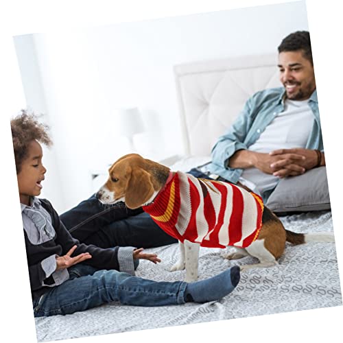 generic 1Pc De Lã Decorativa Engrossar Roupa De Malha Vermelha Alce Suéter Quente Vestido Cosplay Re