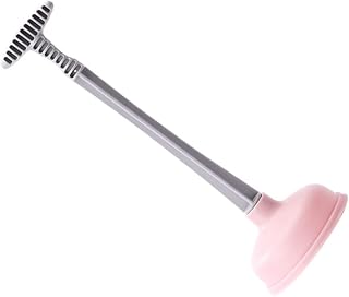 Desatascador de Drenaje de Baño con Mango Limpiador de Tuberías para Fregaderos y Baños Herramienta Eficaz para Desbloquear Atascos Casa Hotel y Color Rosa