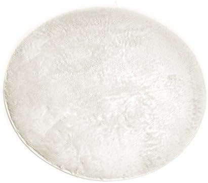 Pinji 4-Feet Round Area Floor Rugs Soft Living Room Bath Bedroom Home Shag Carpet Nursery Rug White