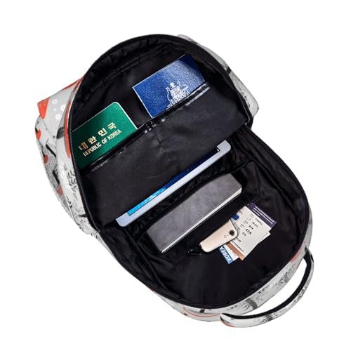Bagage à main approuvé en avion avec compartiment ordinateur portable imprimé