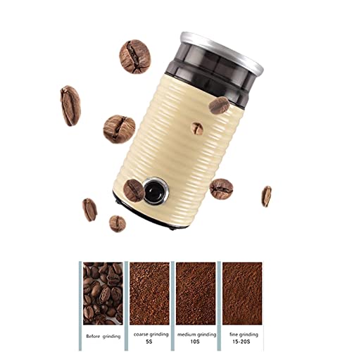 SXLCKJ Kaffeemühle Elektrische Kaffeemühle Edelstahlklinge Kaffeebohnenmühle Getreidemühle Geschenk (Zerkleinerer… – Bild 8
