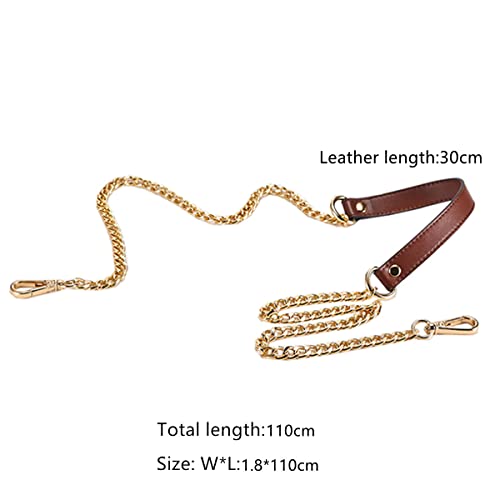 Sangle de sac à main métallique ETOPARS anti-rupture marron 110 cm - 3