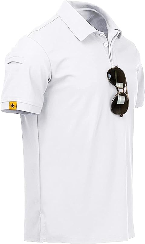 JACKETOWN Polo Hommes Manches Courtes Séchage Rapide Polos pour Hommes Patte de Golf Tennis T-Shirts Sport Chemise Basic Regular Fit Polo